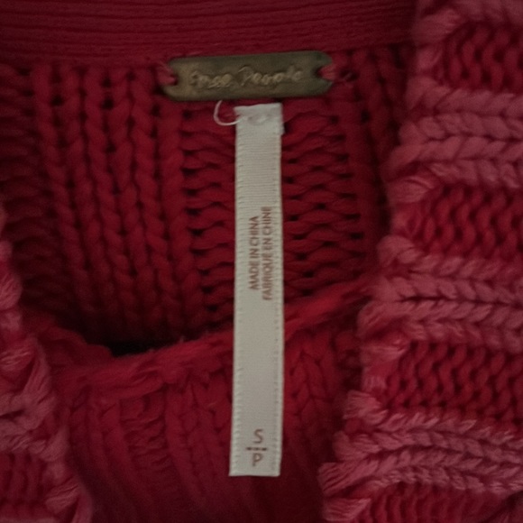 Free people sweetheart sweater small candy blossom pink cotton - Picture 6 of 6